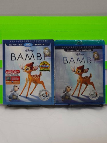BAMBI WALT DISNEY JUBILÄUMSEDITION ANIMATION BRANDNEU 2 DISC DVD & BLU RAY