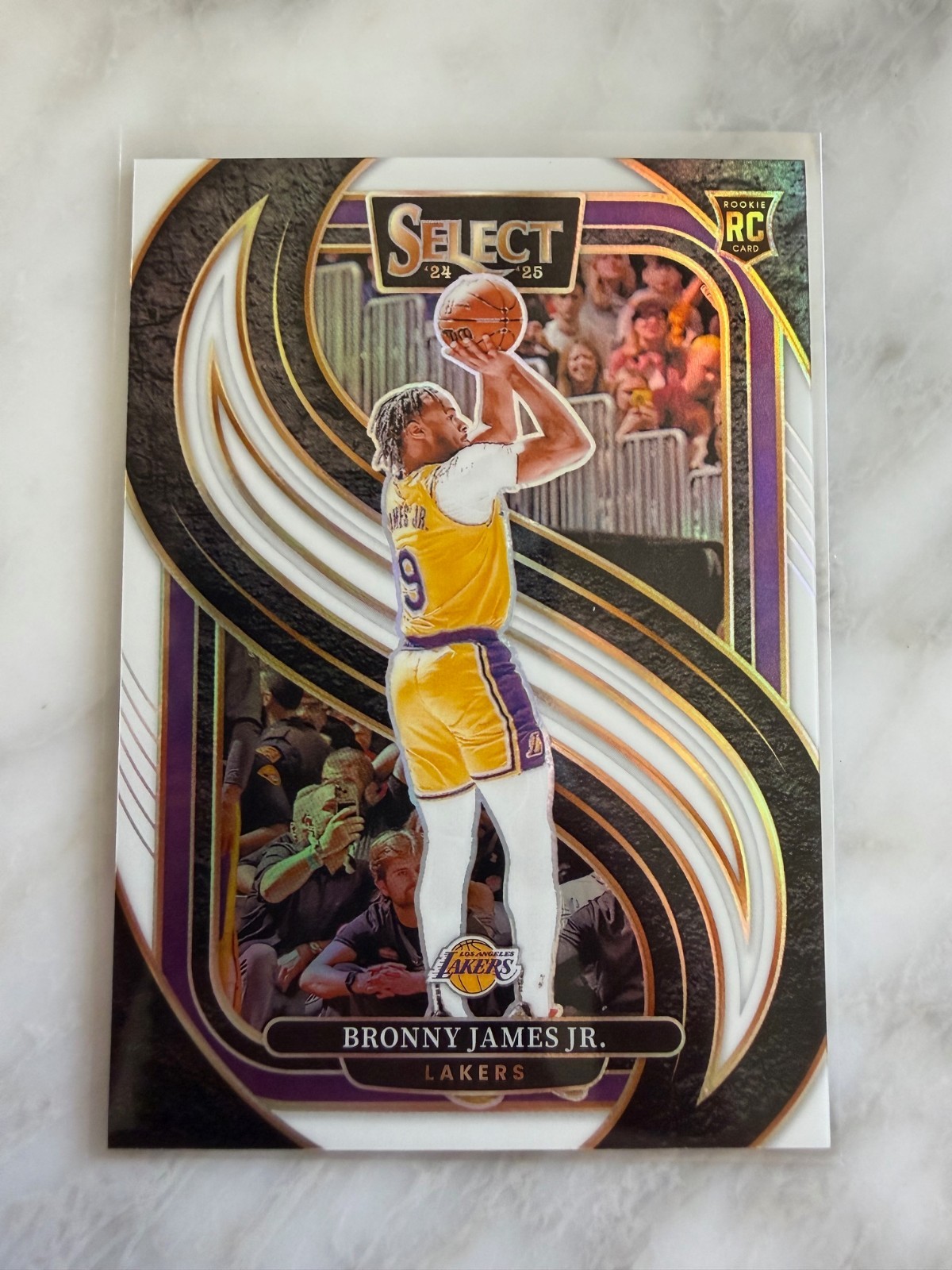 2024-25 Select Bronny James RC Premier Level White Prizm #060/149