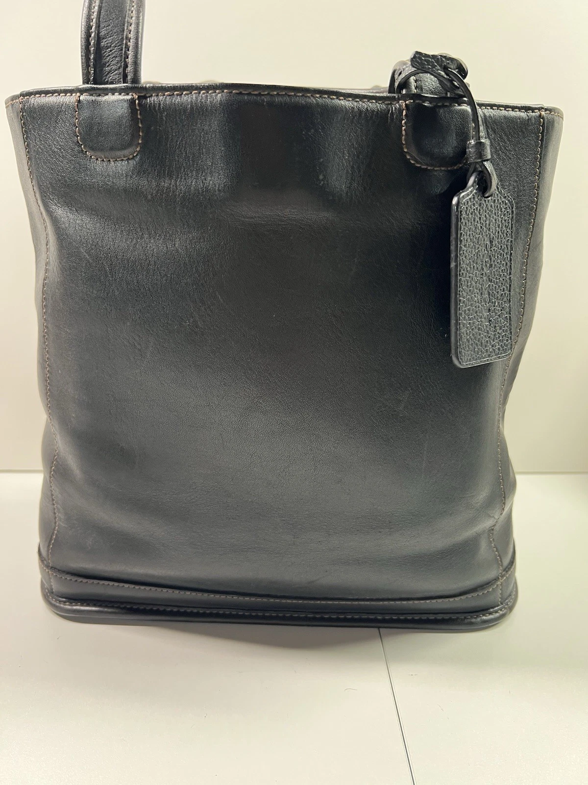Borsa a tracolla vintage Coach Bleeker in pelle nera borsa a secchiello 9305 USA