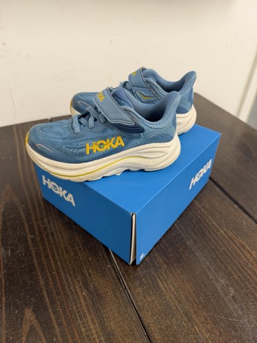 HOKA K CLIFTON 10 LITTLE KIDS 1168873 / ALF -Blue- Excellent Condition Size 11MD - Picture 2 of 23