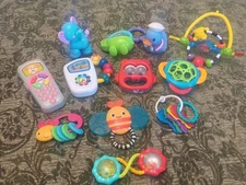  Lot of 12 Baby Toys Rattles Teethers 
