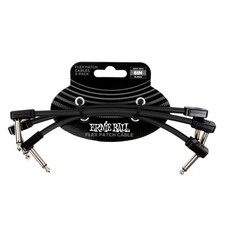 Ernie Ball 6" / 15.24cm Flex Patch Cables - Black - Pack of 3