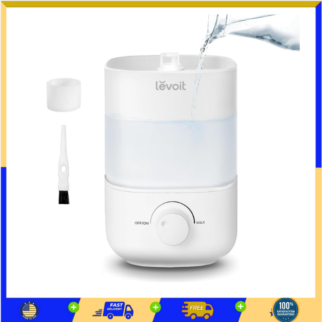 LEVOIT Top Fill Humidifiers for Bedroom, 2.5L Tank for Large Room, Easy...