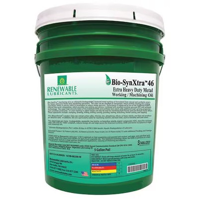 Renewable Lubricants 86874 Cutting Oil, 5 Gal, Bucket