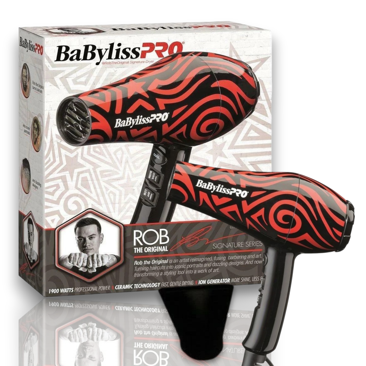 BaByliss PRO Rob The Original Signature Dryer #BRTO5586 1900 Watts
