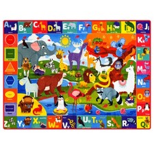 Classroom Rug for - 79x60 ABC Rugs for Playroom - Alphabet Learning Area Rug ...