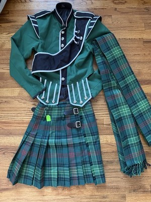 Pipe Band Uniform Set J. Higgins Kilt Band Shoppe Jacket  Ross Hunting  Tartan