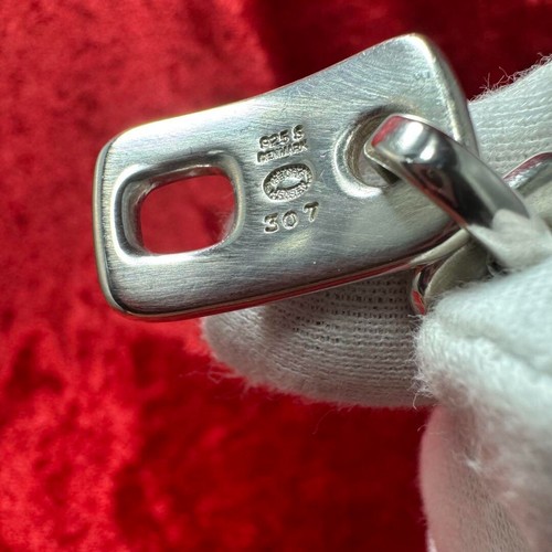 Georg Jensen # 307 Sterling Silver Bracelet Nanna Ditzel Length 7" Mint Rare - Picture 5 of 24