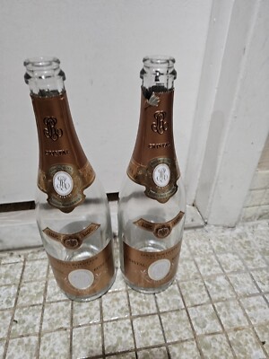 2 Empty Bottle Rose Cristal Champagne Luis Roeder 750  ML ROSE 