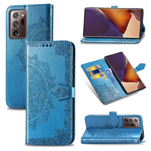Embossed Leather Wallet Flip Stand Case Cover For Samsung Note 20 Ultra S10 Lite - Picture 4 of 25