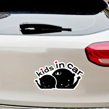 Charming 'Kids in Car' Vinyl Sticker - Adorable Safety Sign for Family Vehicles