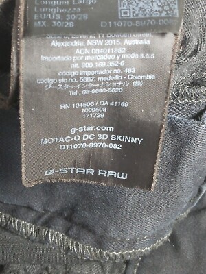 G-STAR RAW Motac-0 Skinny 3D Deconstructed Stretch Moto Black $offers 30 x  28(a)