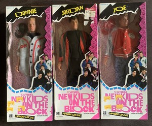 New Kids On The Block 3 fashion Figures Hangin’ Loose dolls Vintage 1990 NIB