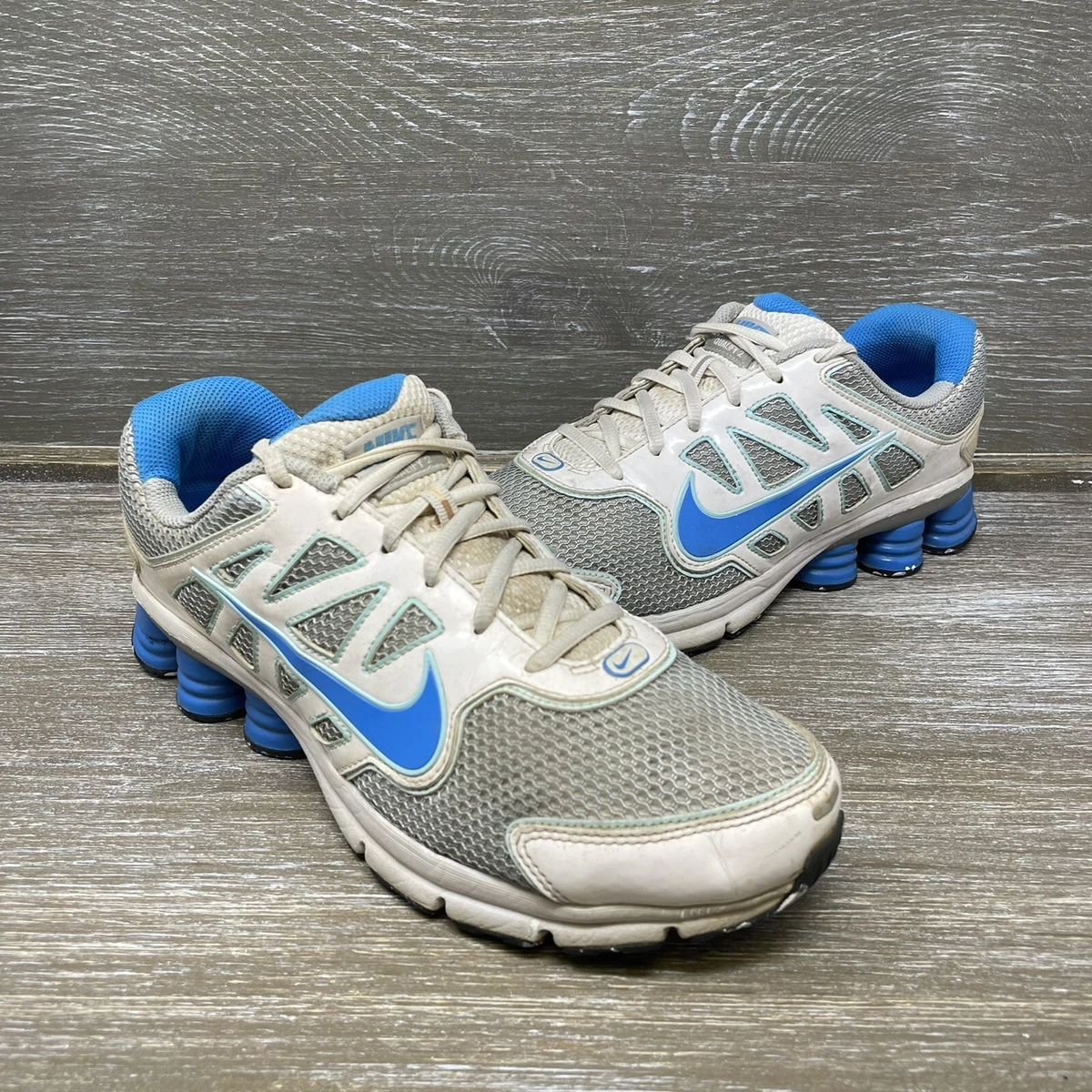 Nike Shox Qualify 2 Shoes White Blue Womens Size / Mens Size 8.5 | eBay