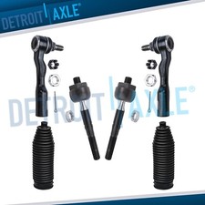 Front Inner Outer Tie Rod Ends Tie Rod Boots Kit For Toyota Sequoia And Tundra