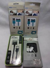 4 PACK 30 PIN USB CABLES 3 EXTRA LONG 10FT ONE 3.3 FT IPAD IPHONE IPOD FREE SHIP