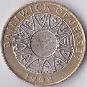 bailiwick of jersey 2 pound coin 1998