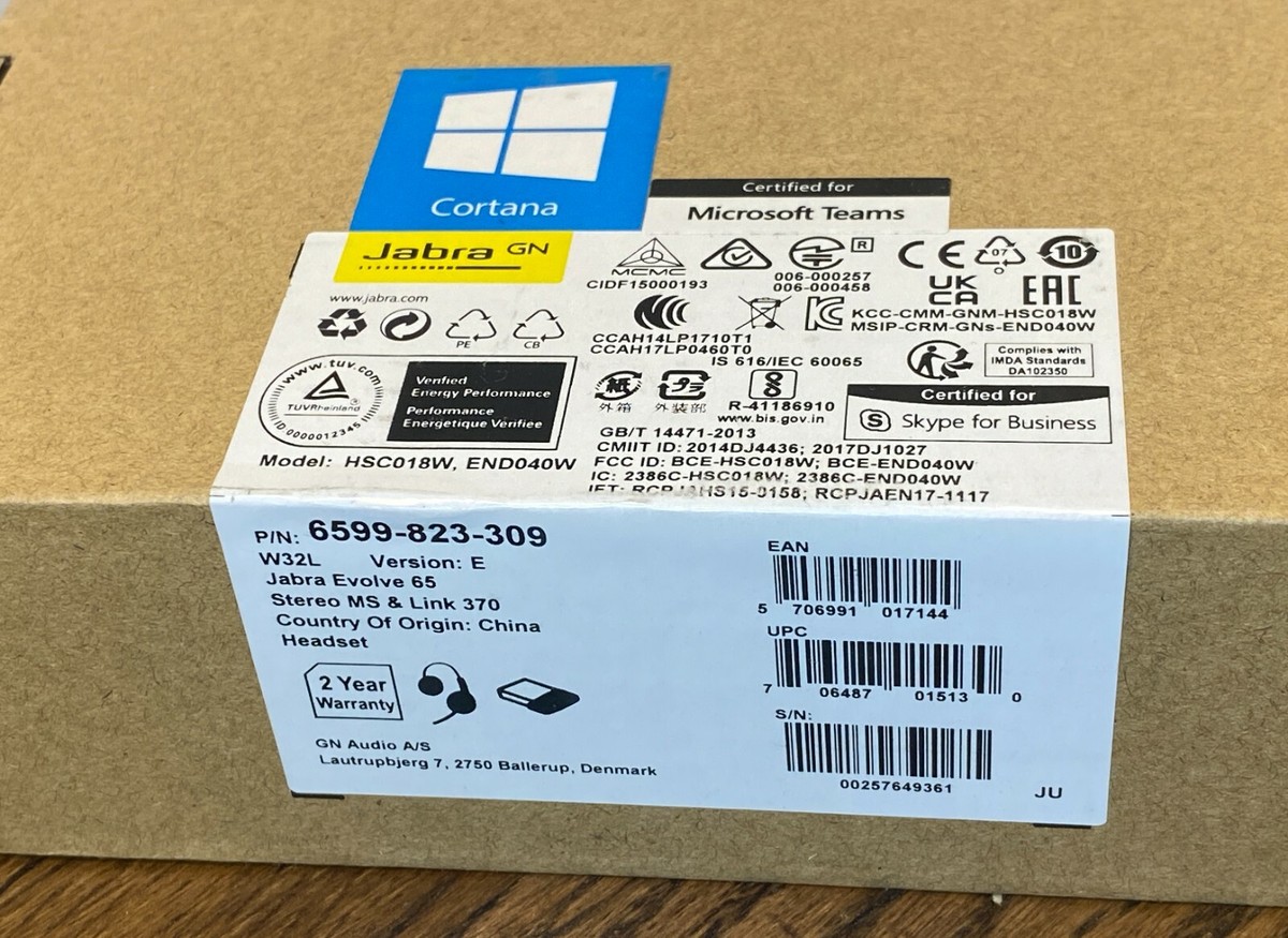 Jabra® Evolve 65 MS Stereo Wireless Noise Cancel Mic Headset 6599  