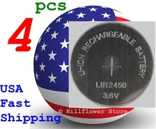 4 pcs LIR2450 2450 XX Bulk 3.6V Rechargeable LIR Genuine Lithium Battery