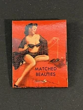 Vintage Advertising Matchbook New Old Stock Matched Beauties Sexy Pinup Girl Bar