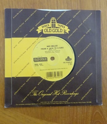 NED MILLER--FROM A JACK TO A KING-DO WHAT YOU DO WELL--OLD GOLD-7'' VINYL 45-V/G+