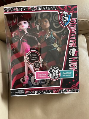 Monster High Dolls Music Festival Draculaura & Clawd Wolf 2013 MIB Retired