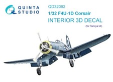 1/32 Quinta Studio 3D Interior Decal 32092 F4U-1D Corsair For Tamiya