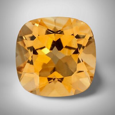 Citrine Cushion Cut Gemstone 1.30 Cts - 7 mm Vivid Precious Jewelry Gem