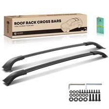 2pcs Black Aluminum Alloy Roof Rack Rails Cross Bars For Toyota Venza 2021-2023