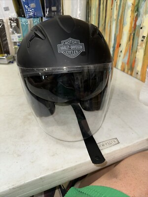 Harley-Davidson HD-H04 Gloss Black Helmet With Clear Visor Sz XS 6