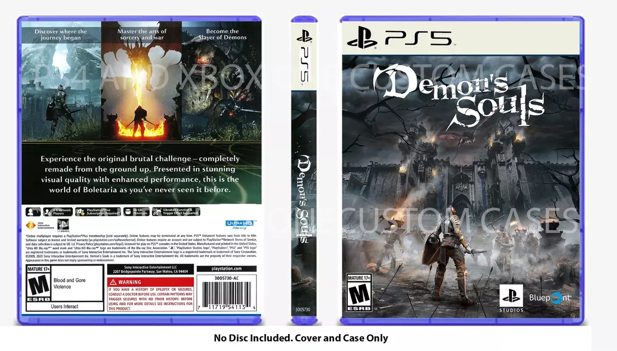 CASE REPLACEMENT NO DISC Demon Souls PS5 SEE DESCRIPTION