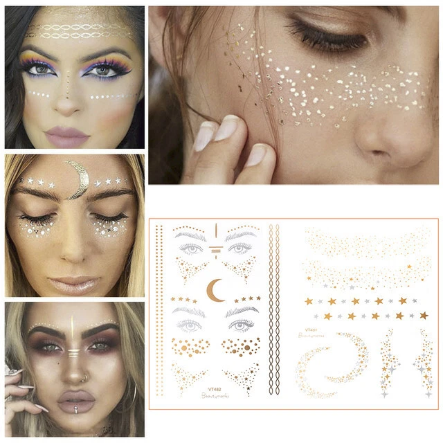 Face Gems Stick on Face Jewels Festival Body Glitter Crystals Rhinestones  Eye UK