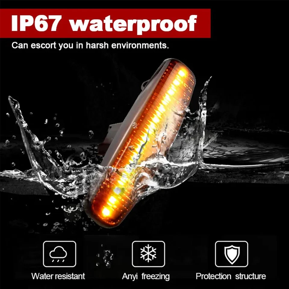 For Infiniti FX35 FX37 FX50 Smoke Lens LED Amber Turn Signal Side Marker Lights - Image 2 of 4