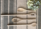 Farmhouse Primitive Wood Rolling Pin Food Masher HandCarved Spoons Early 20thC — photo 8