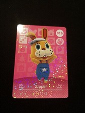 ZIPPER ANIMAL CROSSING AMIIBO SERIES 4 CARD #316 TRACKED AU POST geniuine