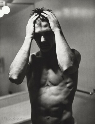 1985 Vintage BRUCE WEBER Nude Male Hank Shower Las Vegas Photo Gravure