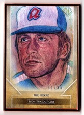 Phil Niekro 2020 Topps Transcendent Framed Reproduction Art Sketch Card 51/95