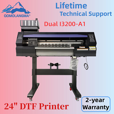 US Stock 24'' DTF Printer Direct to Film Printer With two I3200-A1 Printhead
