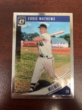 2018 Donruss Optic Silver #69 Eddie Mathews, Milwaukee Combined Shipping