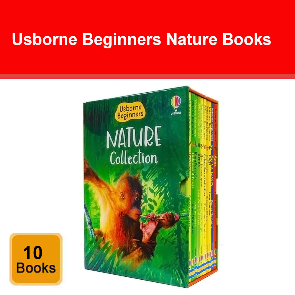 Usborne Beginners Nature 10 Books Box Set Collection Reptiles, Rainforests