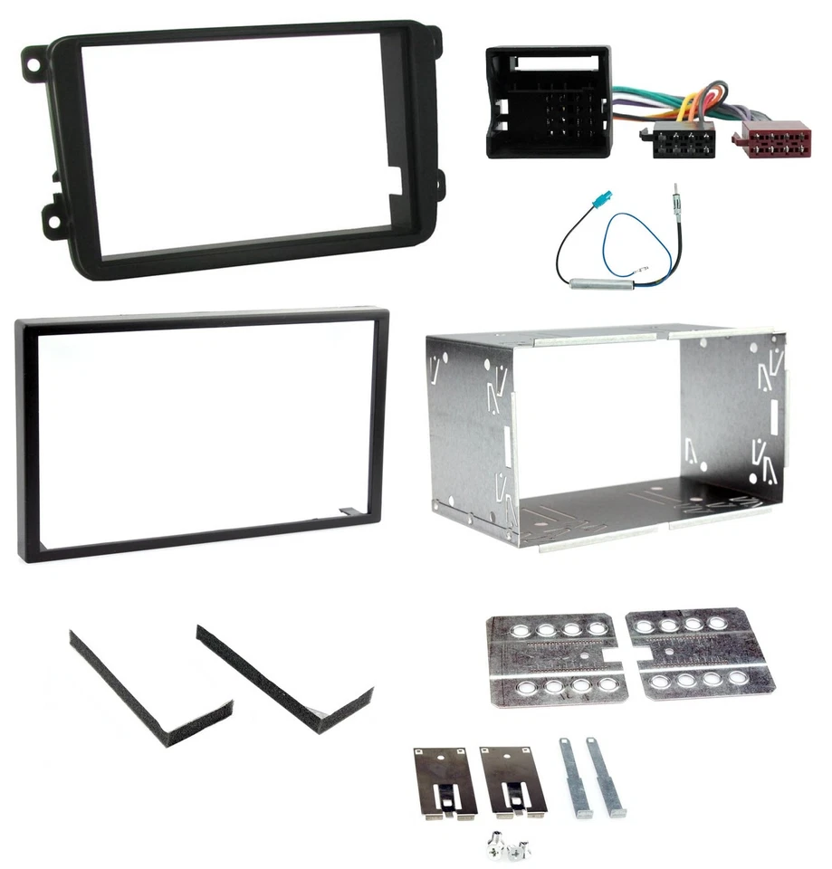 MOTORGUARD DOUBLE DIN FACIA SURROUND PANEL WIRING ADAPTER LOOM CAGE KIT FOR VW VOLKSWAGEN