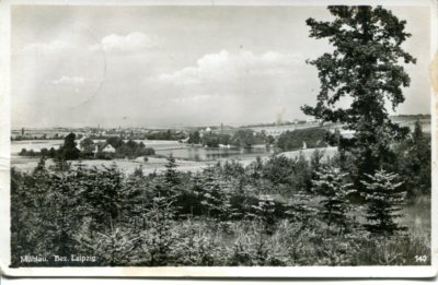 Ancient Ak, Mühlau Bez. Leipzig, Panorama, Full View
