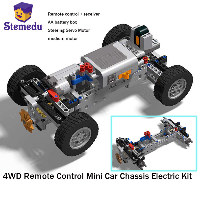 4WD Drive Technic Off-Road Climbing Car MOC Building Block Parts