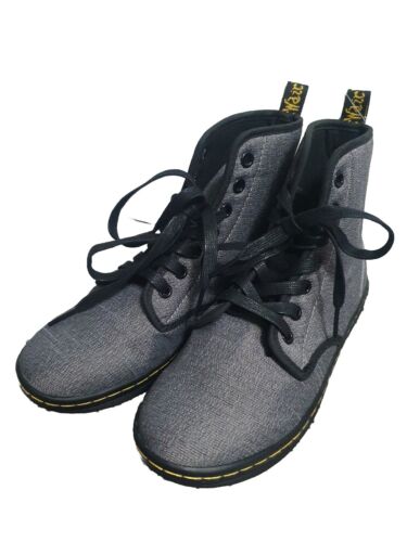 Dr.MARTENS AirWair Light Weight Soft Boot Siver Grey  Shoreditch Gray Canvas S-6 - Picture 1 of 15