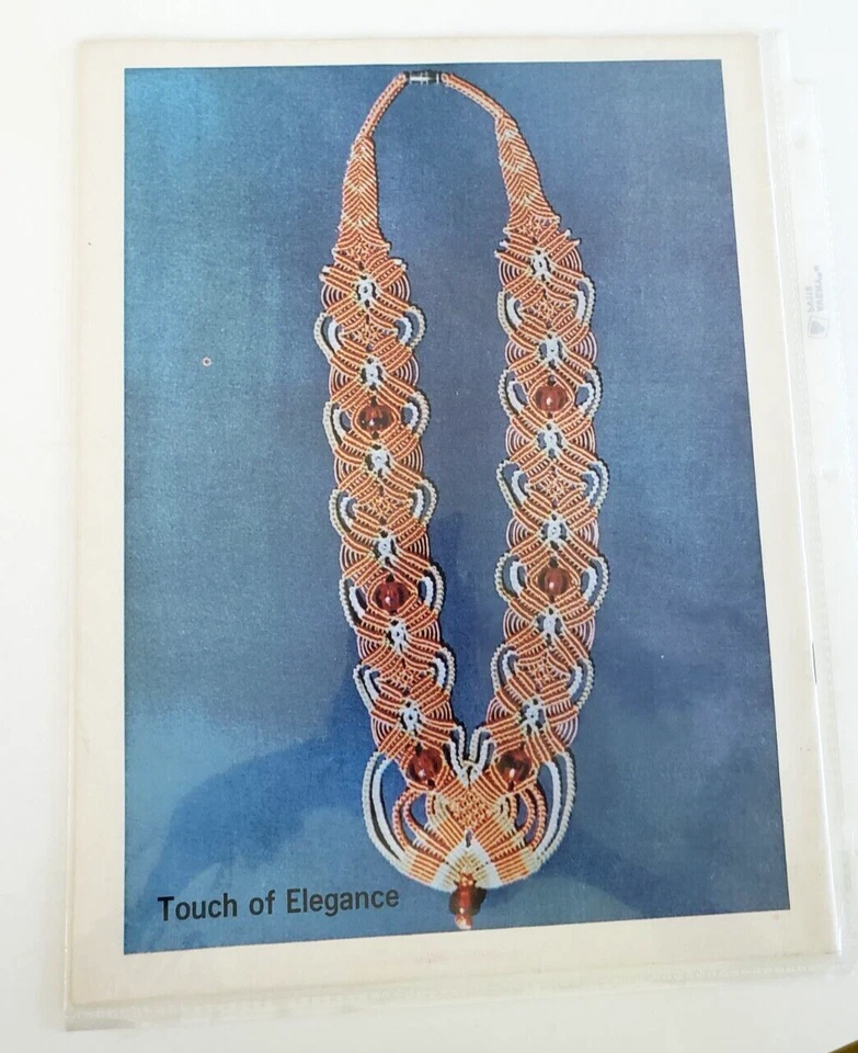 1975 Macrame Jewelry For Him For Her For Us Necklace Patterns Craft Book - Image 2 of 2