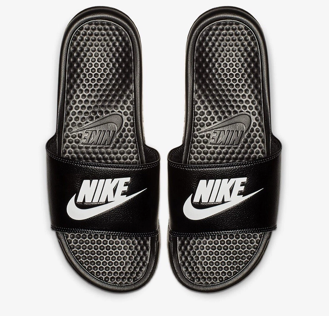 Nike Benassi JDI Slide White and Black 343880 090 Slippers Sandals