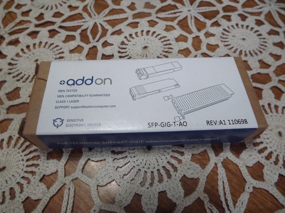 New Addon Class 1 Laser SFP-GIG-T-AO, REV:A1 110698