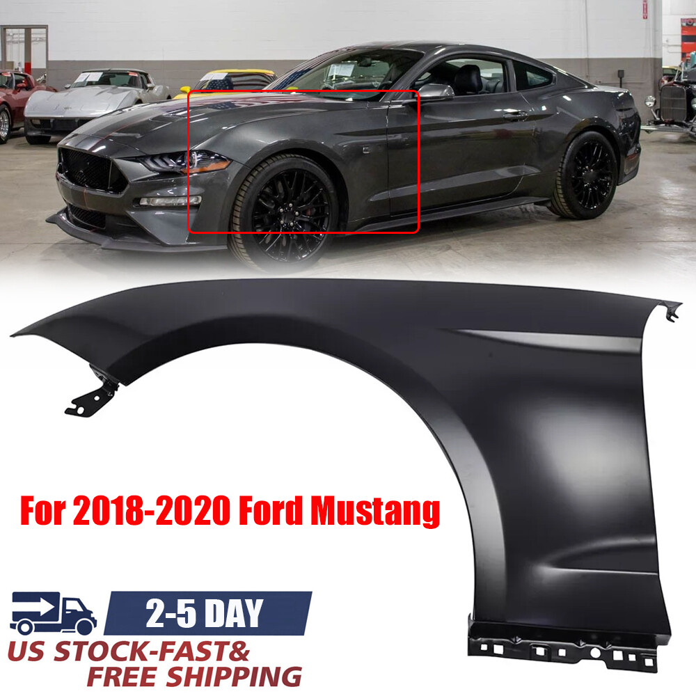 For 2018-2020 Ford Mustang Left Front Fender Primed Steel Driver