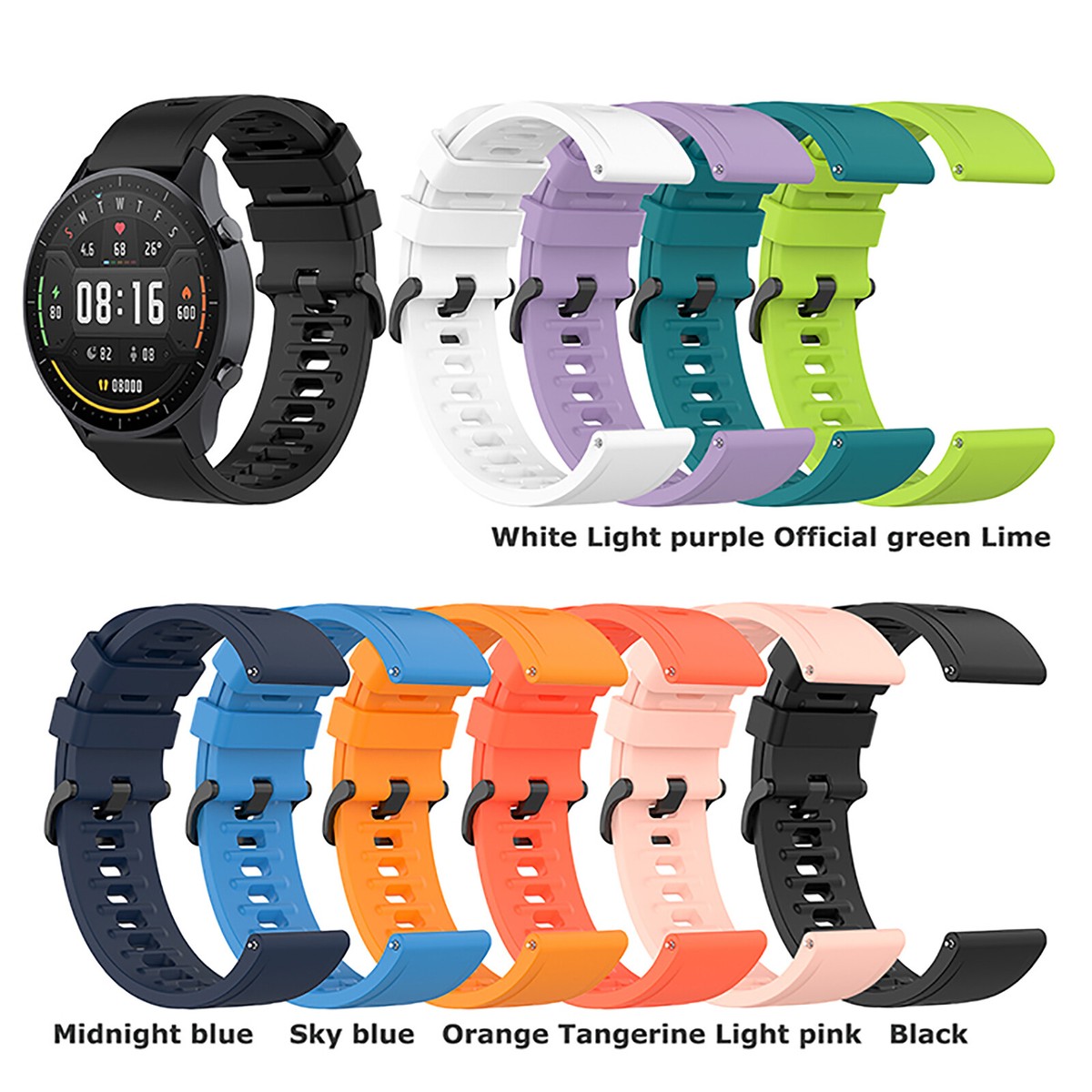 For MI Watch Color AmazFit GTR Silicone Strap Replacement Strap 22mm