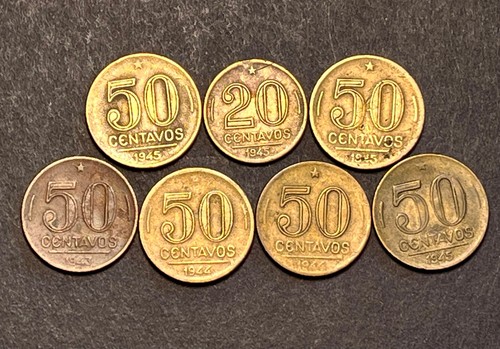 7 WORLD WAR 2 BRAZIL COINS LOT 1943, 1944, 1945 - 第 4/6 張圖片